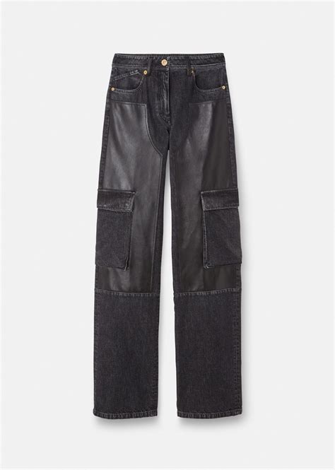 versace panelled cargo jeans